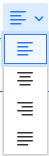 Text-align with dropdown activated