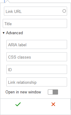 Advanced link options